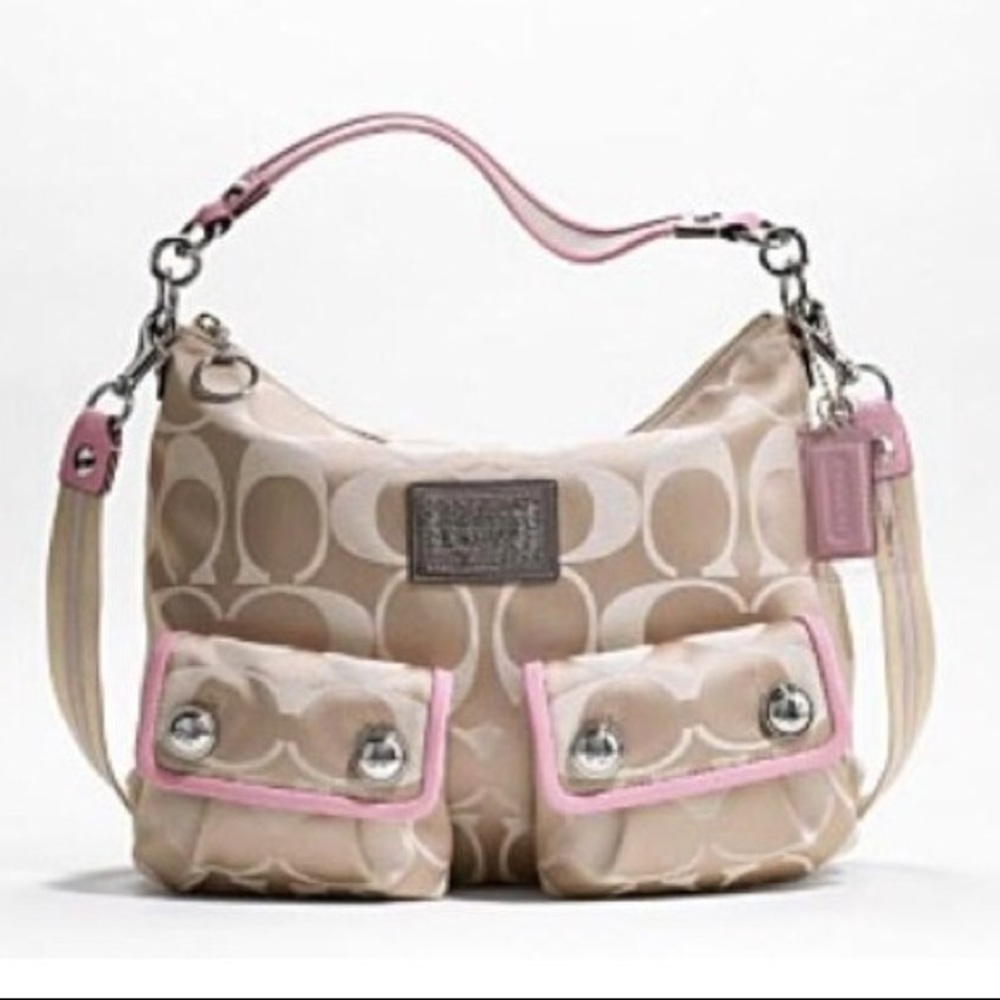 54% OFF COACH: Signature Sateen Hobo Bag